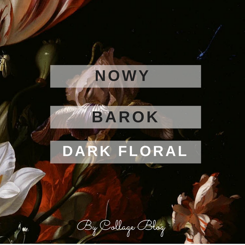 collageblog, dark floral, malarstwo holenderskie, barok, ciemne kwiaty